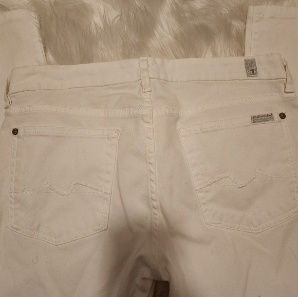 7 for all mankind white jeans - Picture 4 of 4